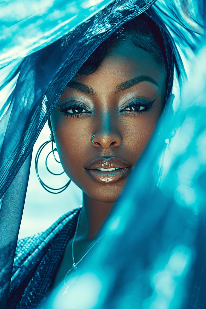 Retrato editorial de belleza de lujo